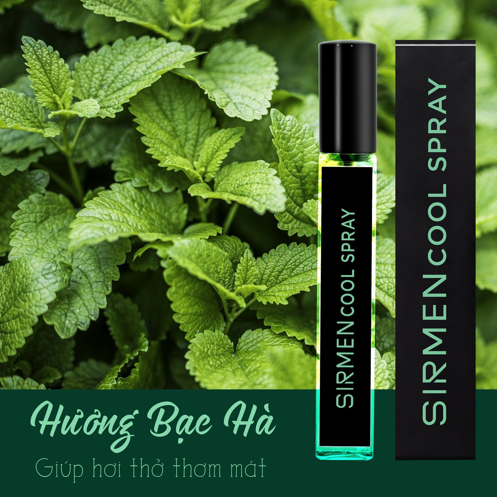 Xịt thơm miệng SIRMEN Europe Mint Cool Spray vị bạc hà thơm mát tự nhiên, công nghệ tiên tiến kéo dài 180 phút chai 10ml