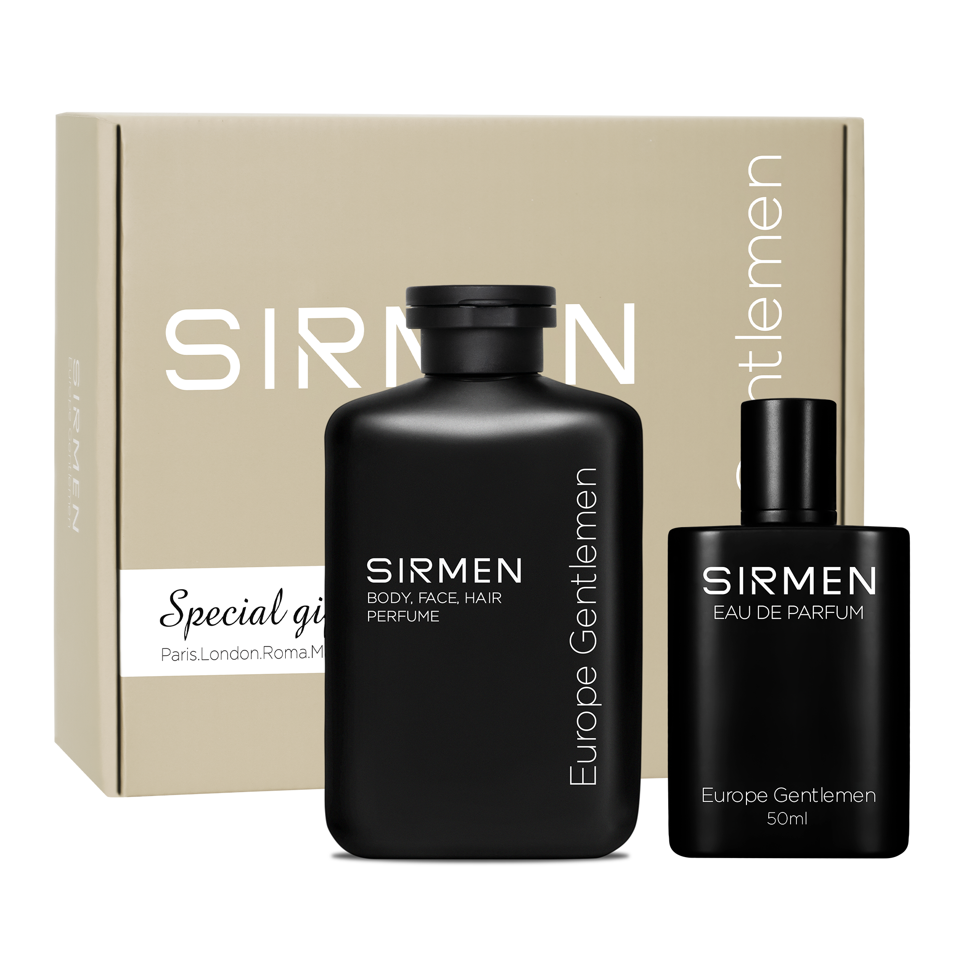 Bộ quà tặng cho nam DORTMUND EUROPE Sữa tắm gội nam 4in1 350g và Nước hoa nam Eau de Parfum 50ml hương nước hoa SIRMEN Europe Gentlemen