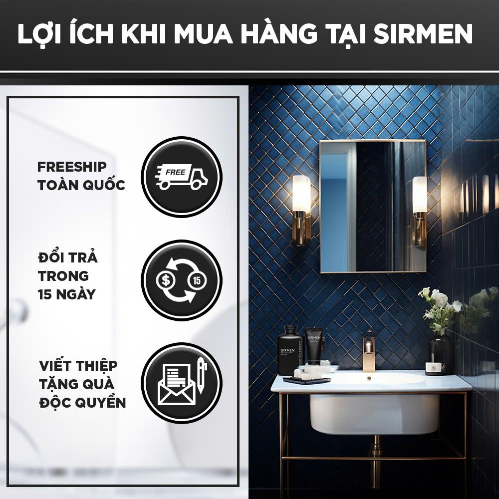 Bộ quà tặng cho nam PARIS EIFFEL Sữa tắm gội nam - Nước hoa nam - Dầu gội - Dung dịch vệ sinh - Sữa rửa mặt - Son dưỡng SIRMEN nguyên liệu tự nhiên Europe Gentlemen
