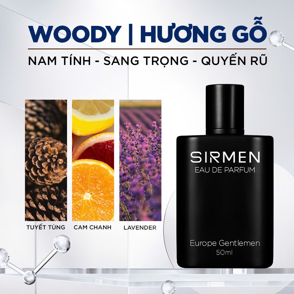 Bộ quà tặng cho nam DORTMUND EUROPE Sữa tắm gội nam 4in1 350g và Nước hoa nam Eau de Parfum 50ml hương nước hoa SIRMEN Europe Gentlemen