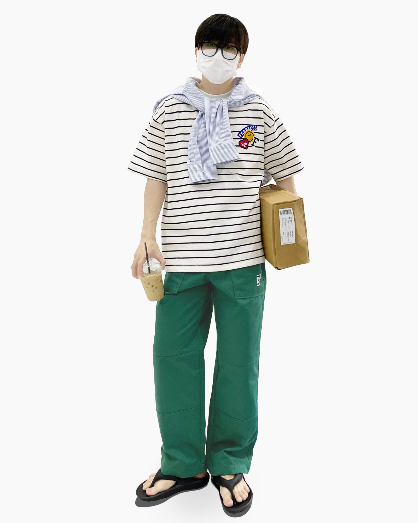 FEARLESS F Logo kaki pant