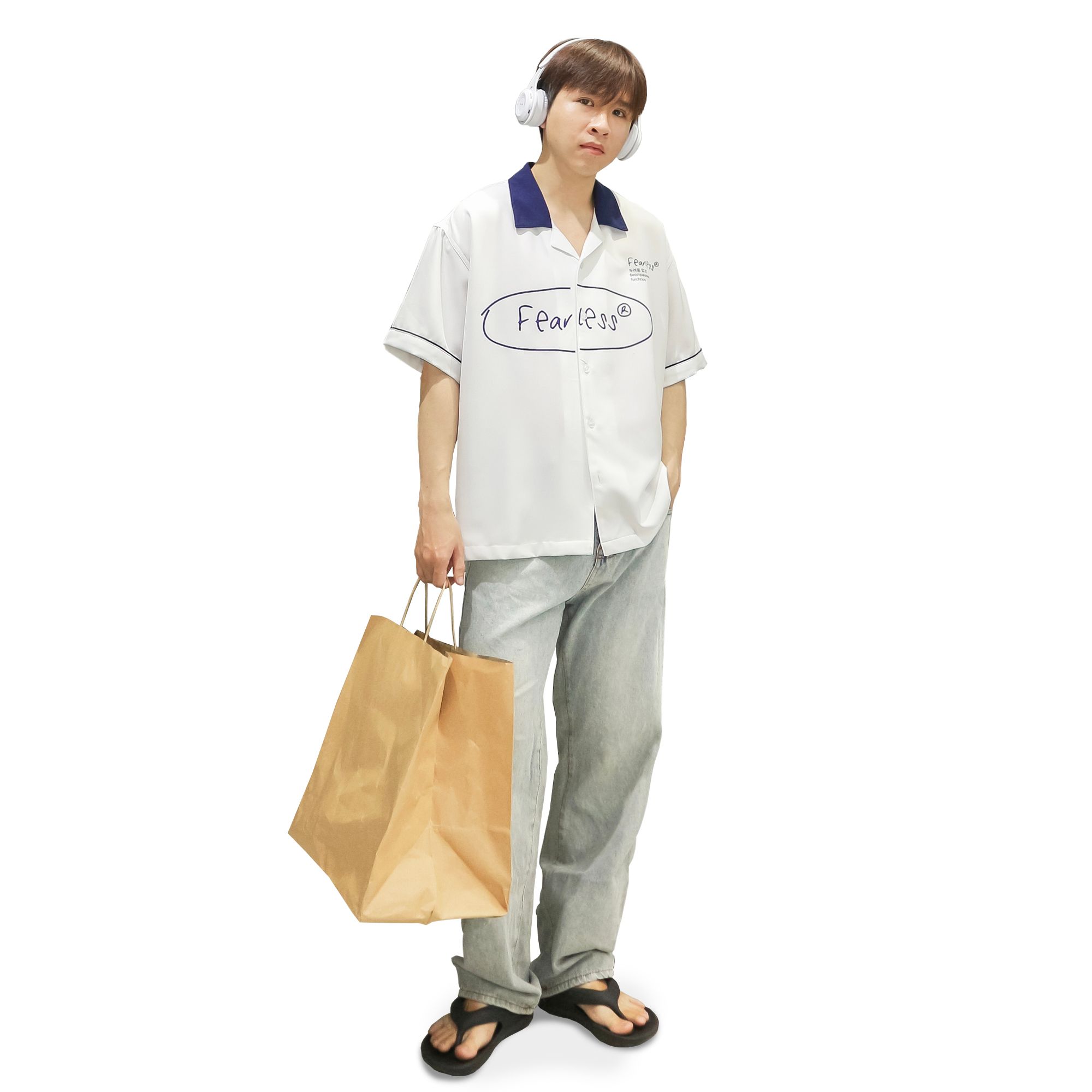 FEARLESS Oval Logo bowling shirt