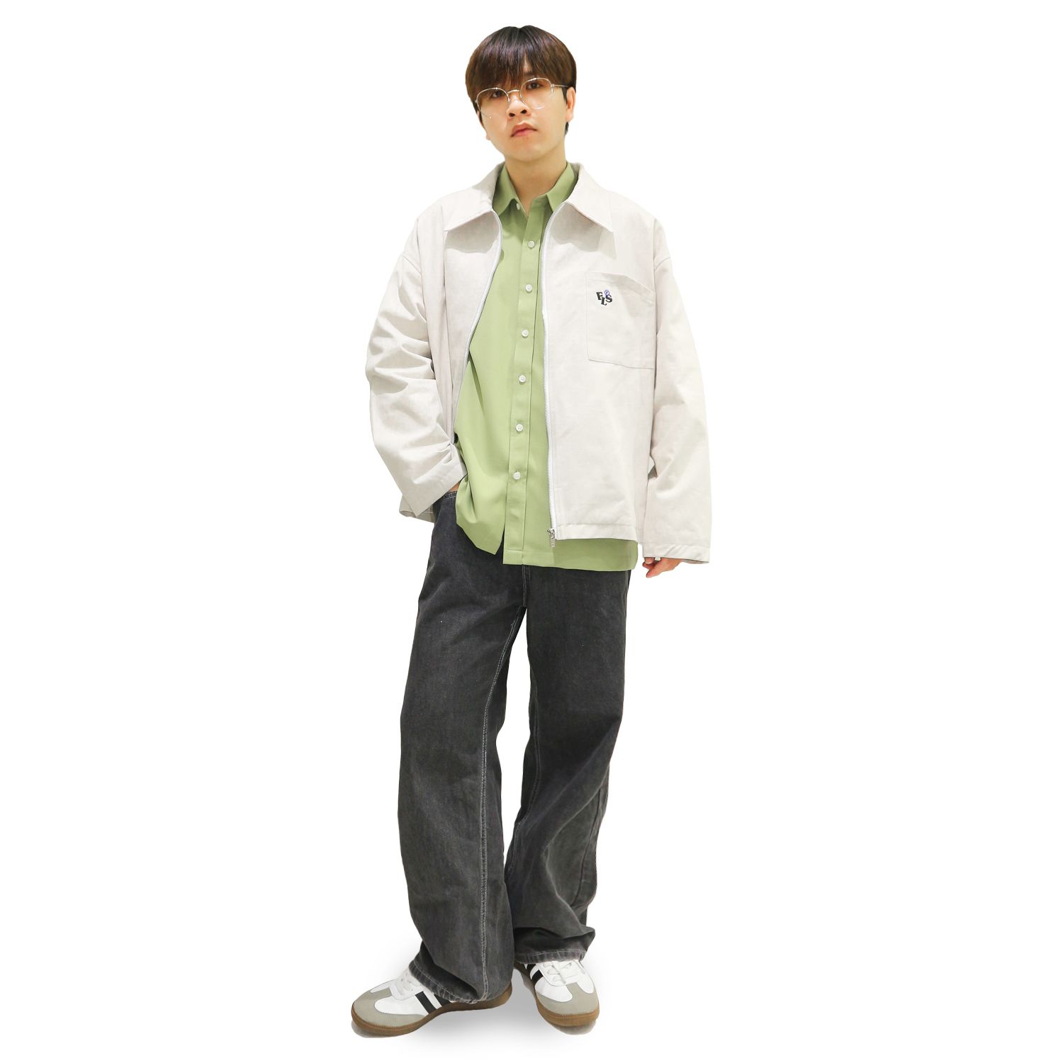 FEARLESS FLS kaki zip jacket