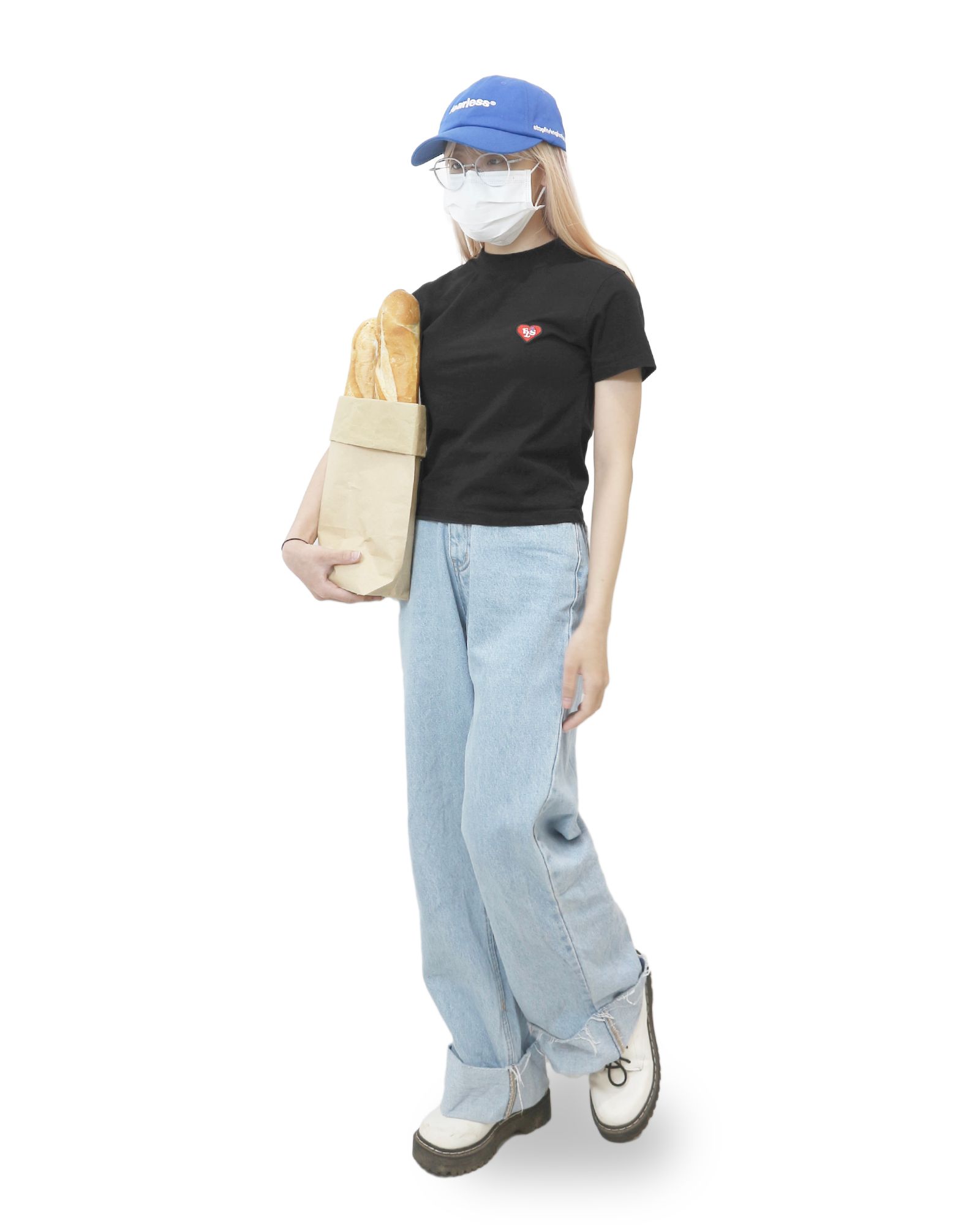FEARLESS FLS Heart basic croptop tee