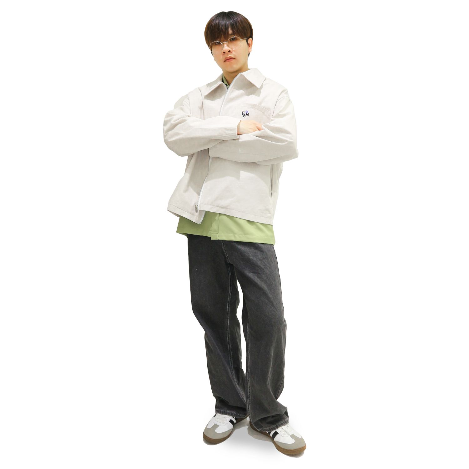 FEARLESS FLS kaki zip jacket