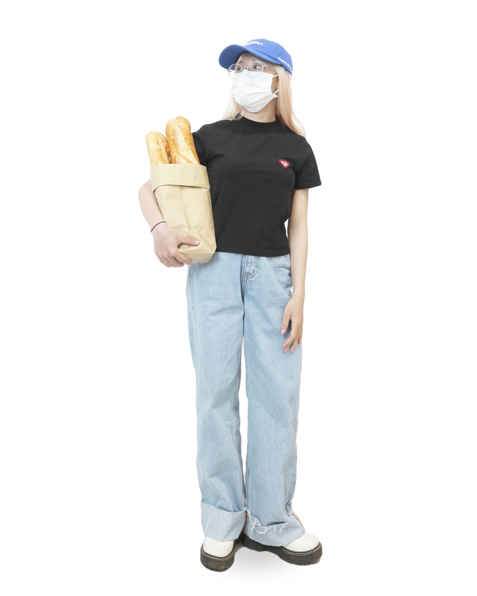 FEARLESS FLS Heart basic croptop tee