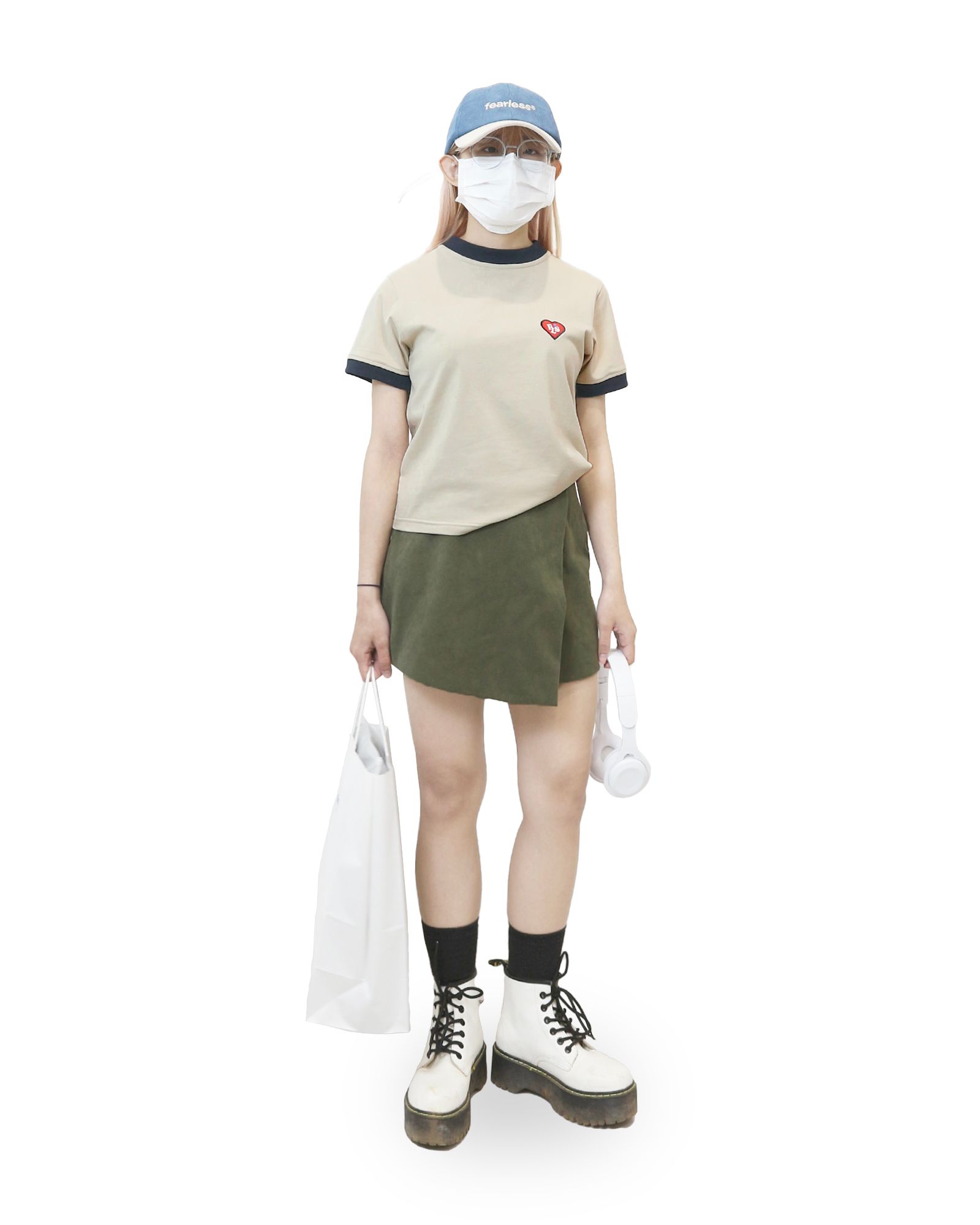 FEARLESS FLS Heart ringer croptop tee