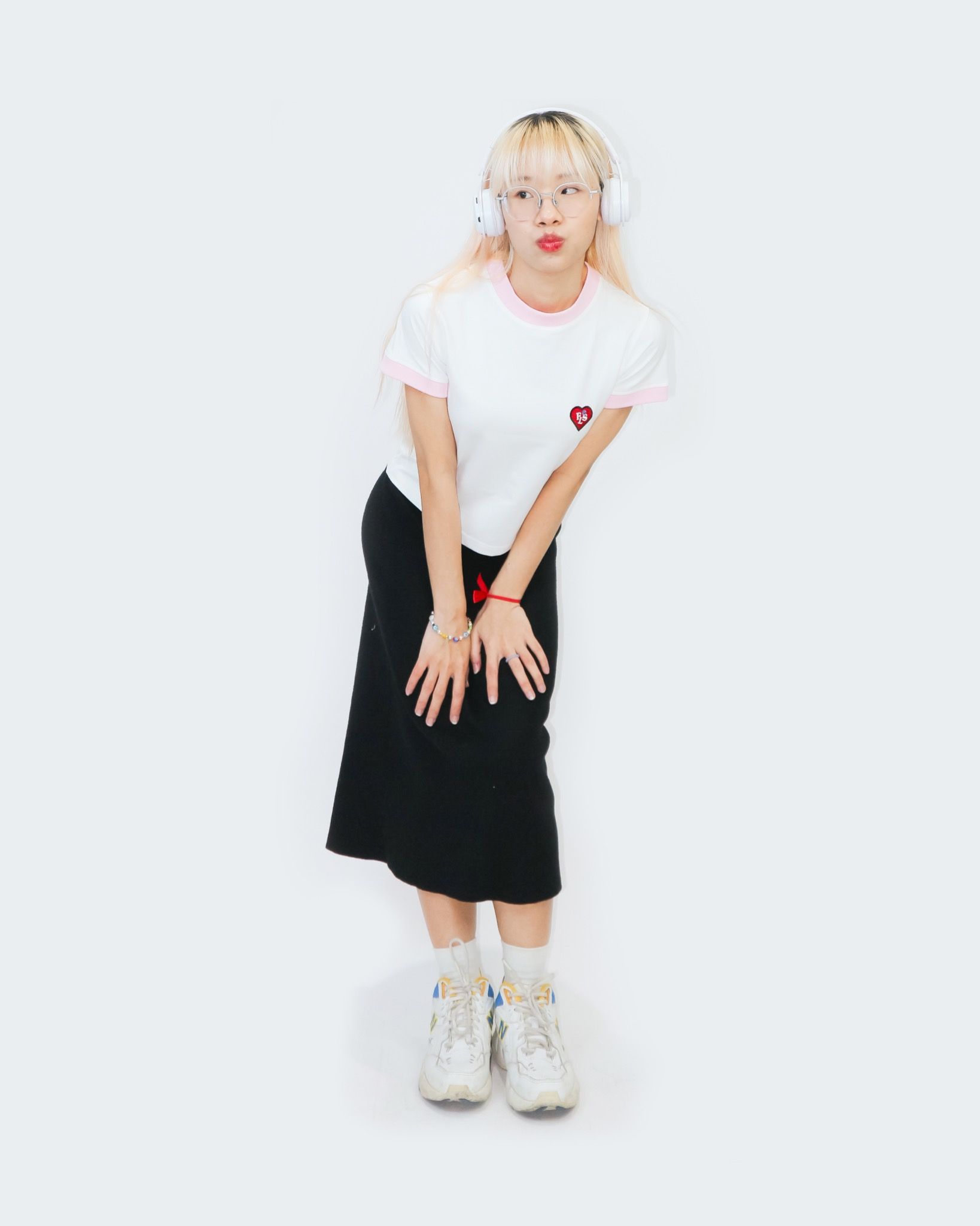 FEARLESS FLS Heart ringer croptop tee