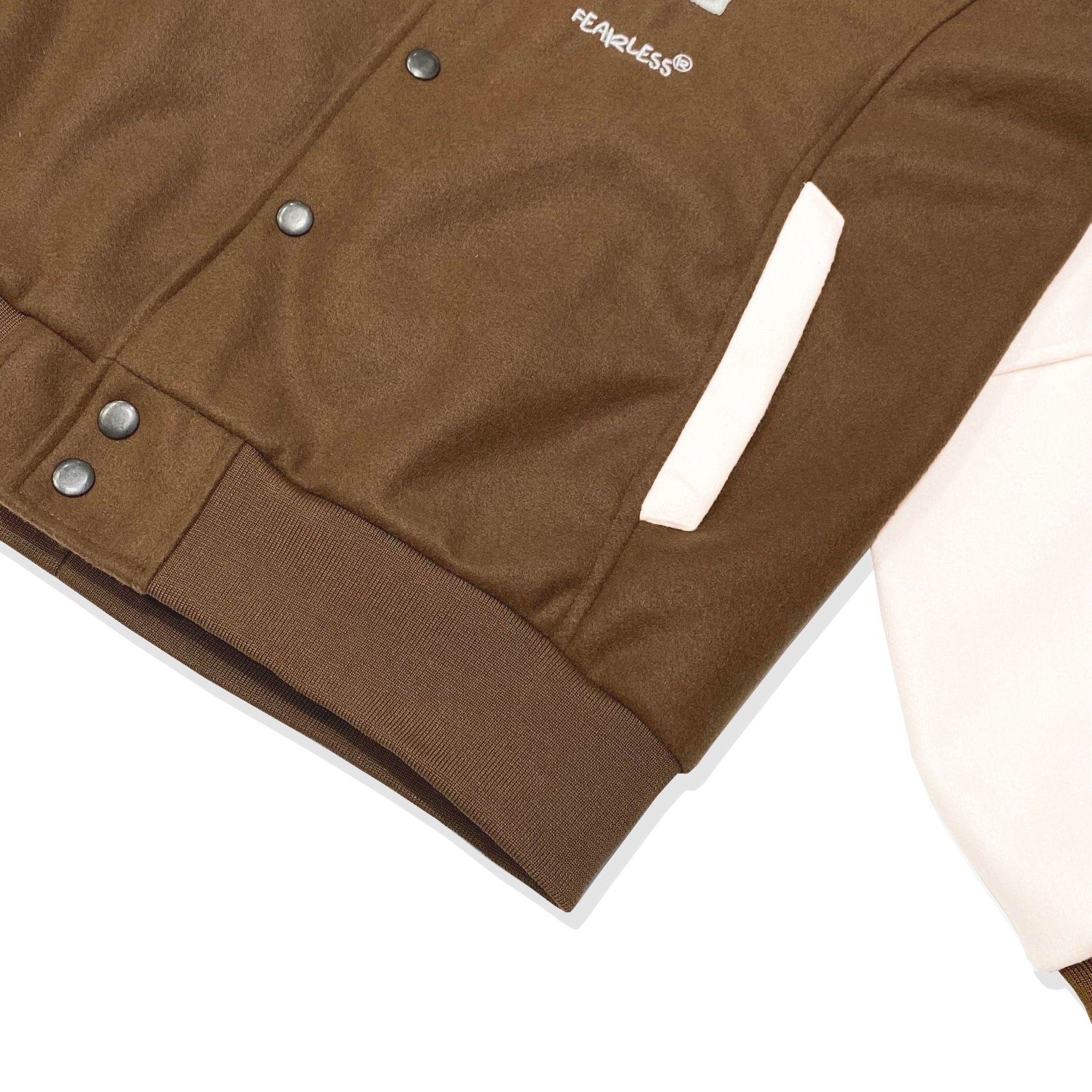 FEARLESS F Logo varsity jacket