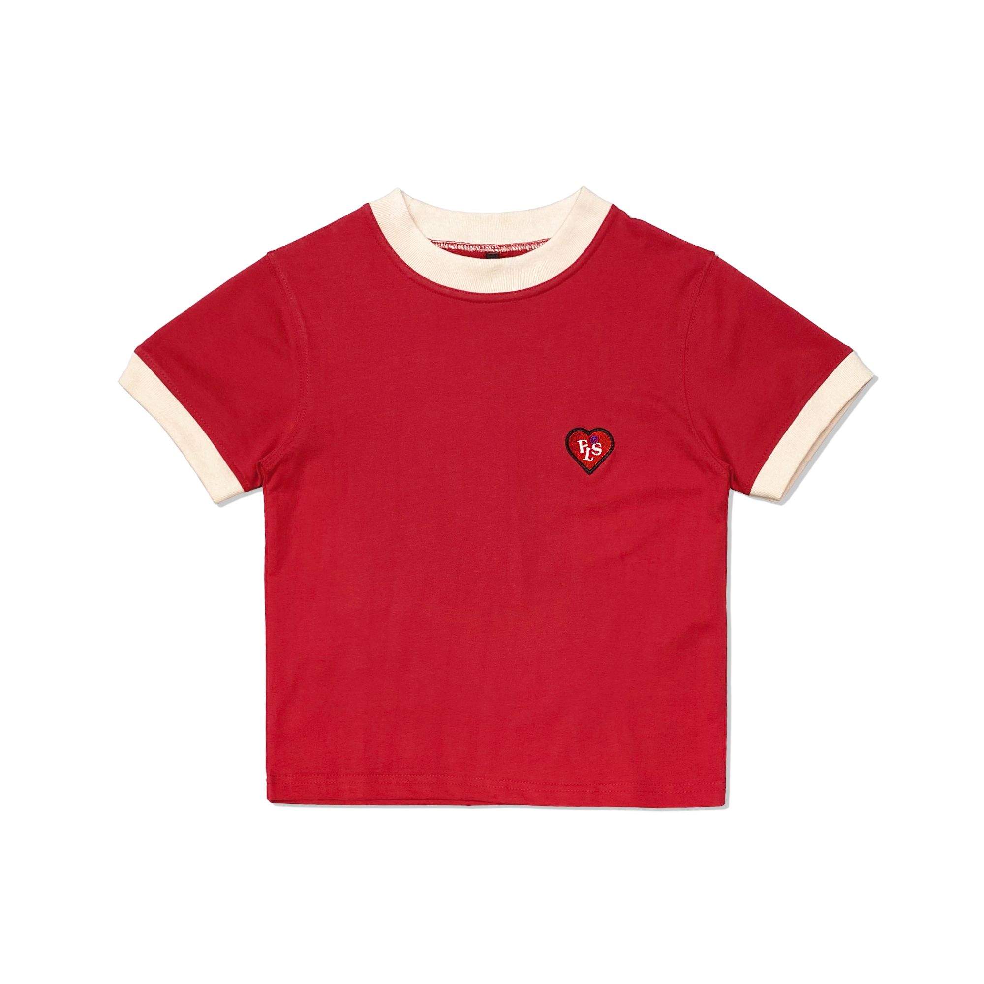 FEARLESS FLS Heart ringer croptop tee