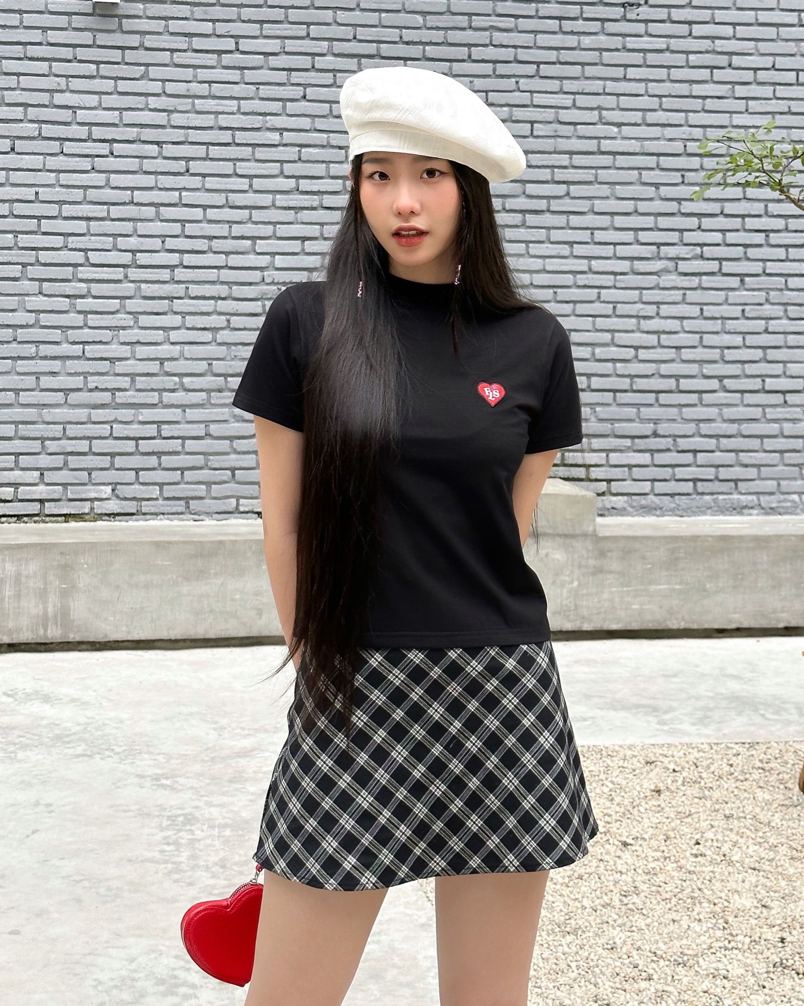 FEARLESS FLS Heart basic croptop tee