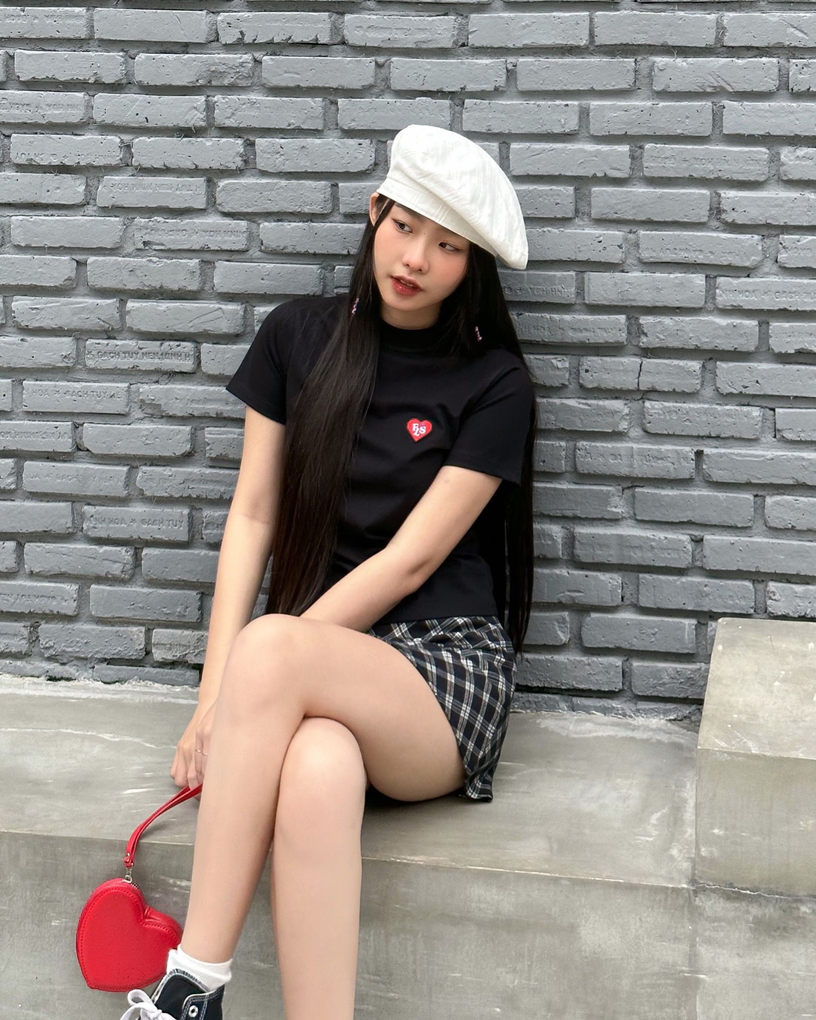 FEARLESS FLS Heart basic croptop tee