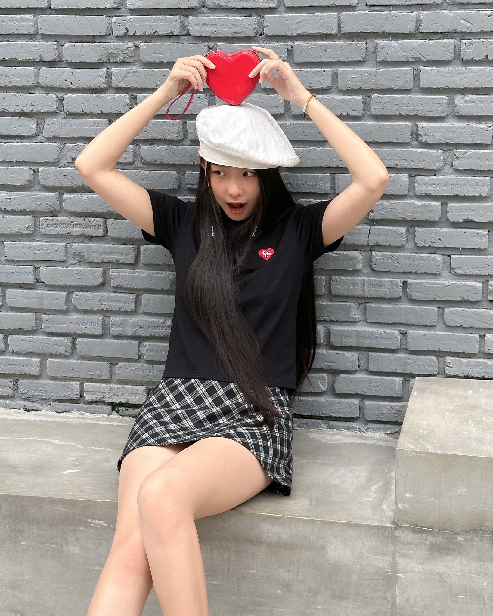 FEARLESS FLS Heart basic croptop tee