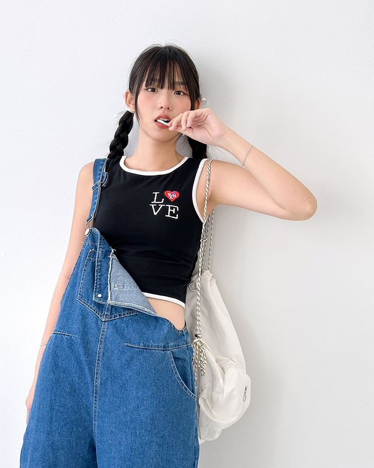 FEARLESS LOVE cropped tank top