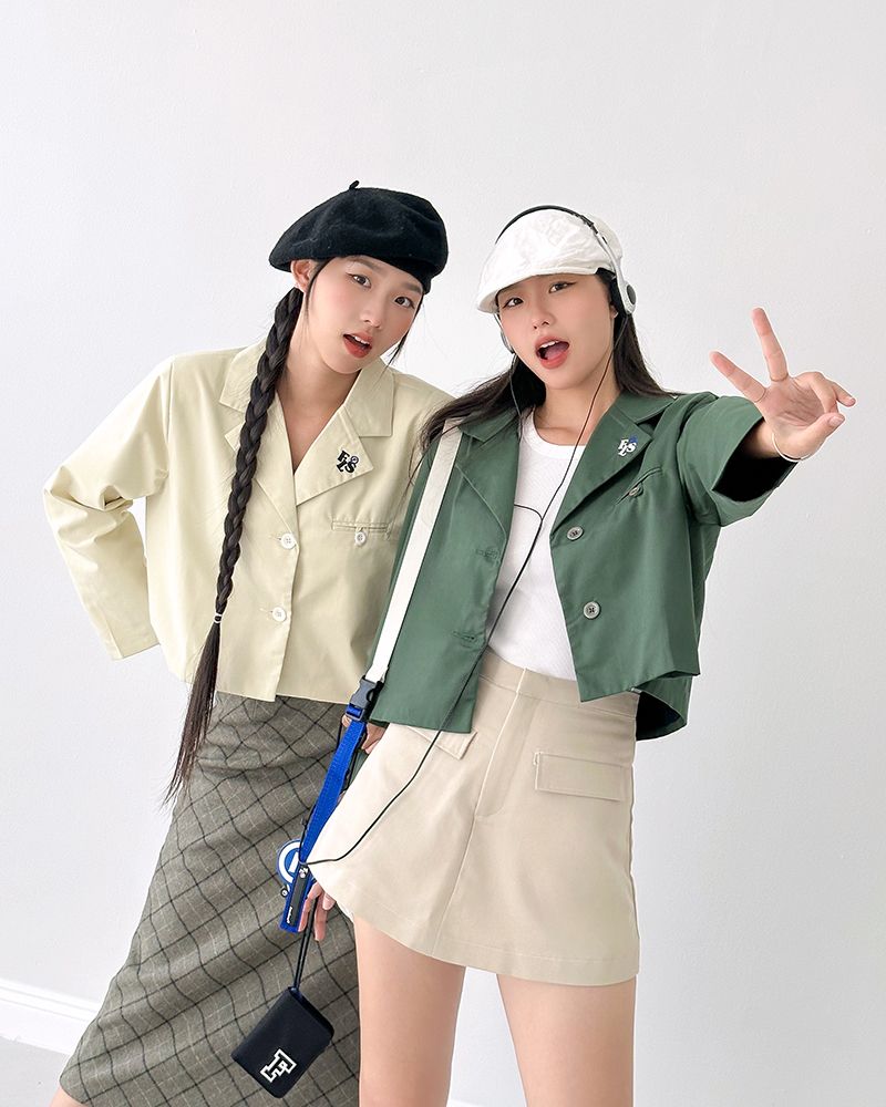 FEARLESS FLS logo croptop blazer