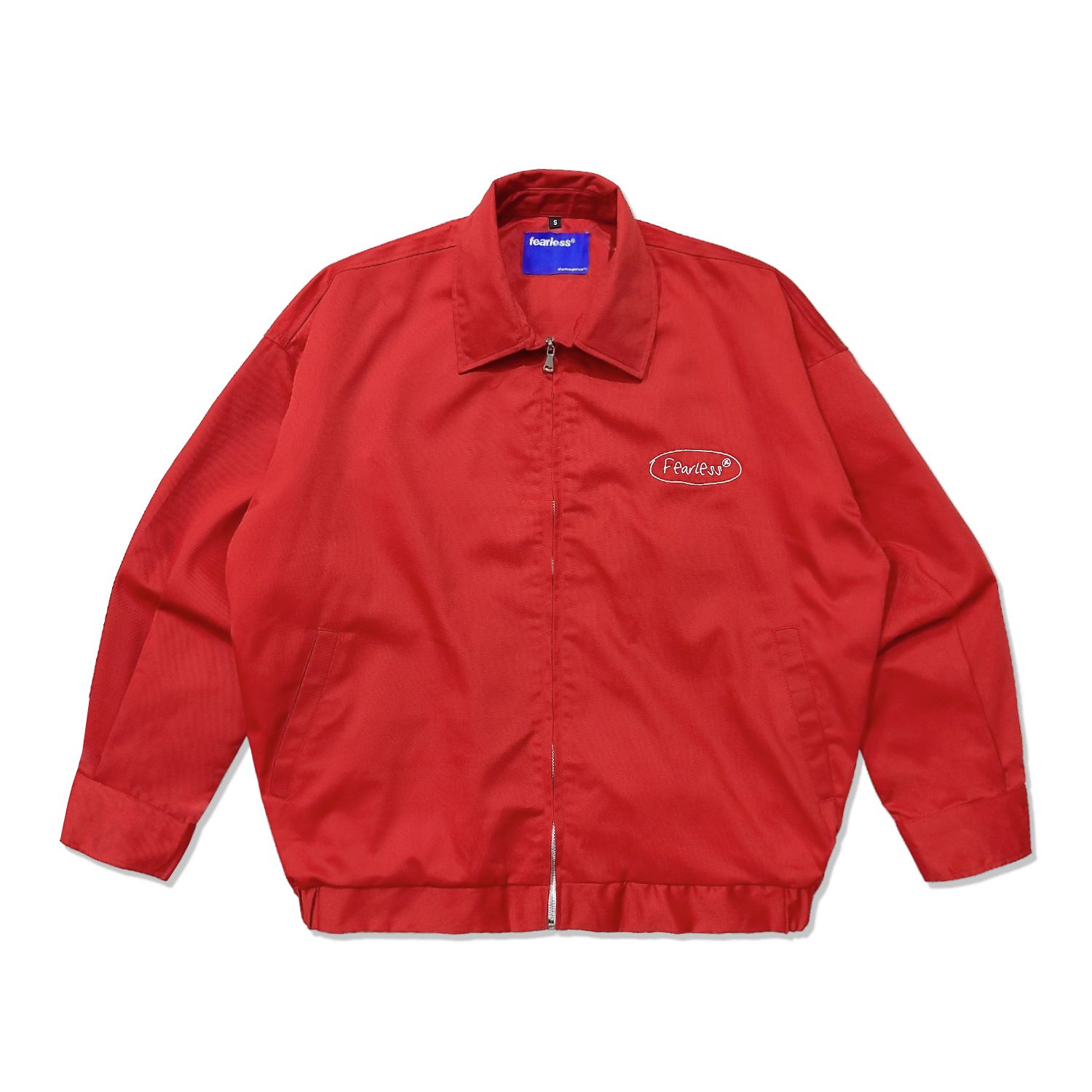 FEARLESS Oval Logo kaki zip jacket