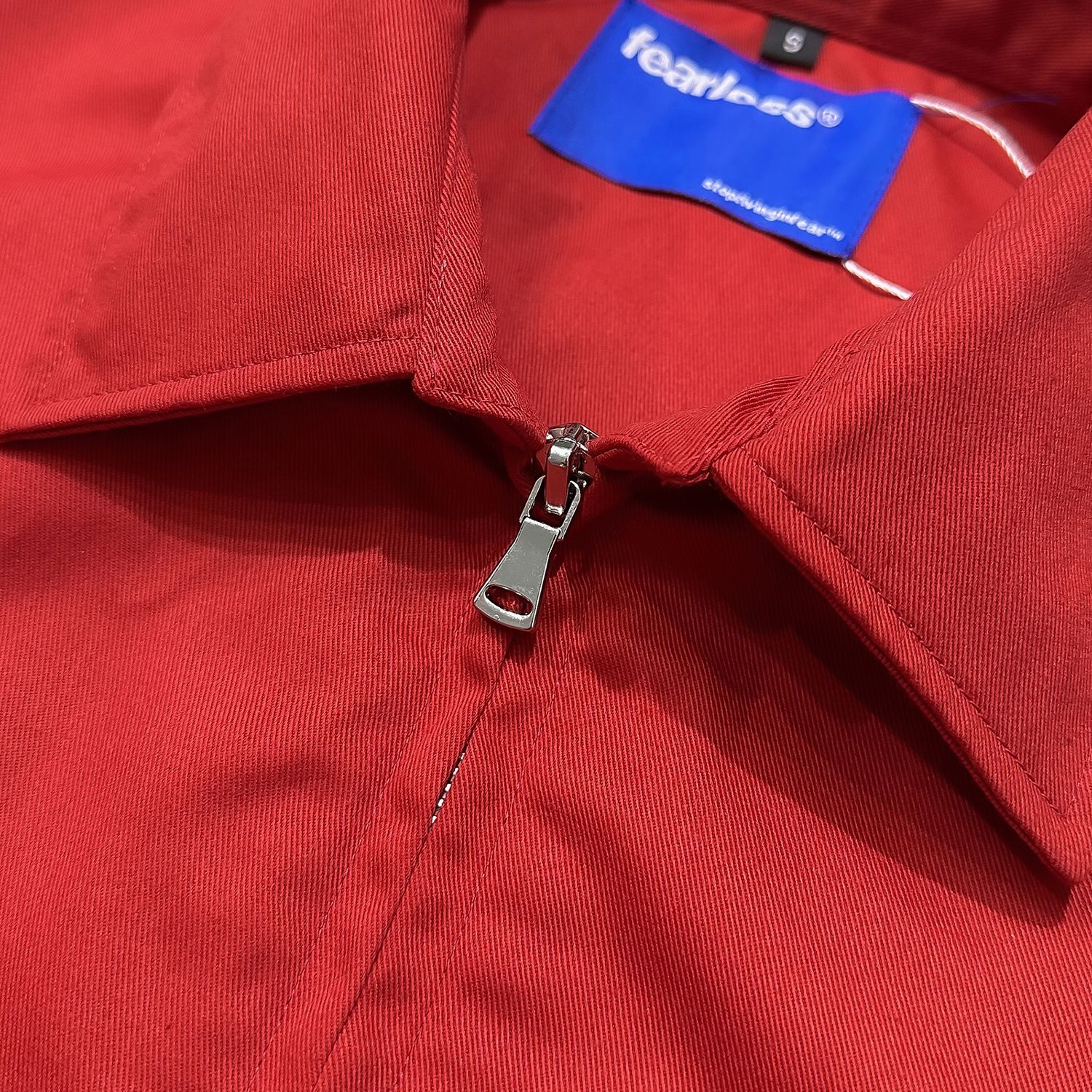 FEARLESS Oval Logo kaki zip jacket