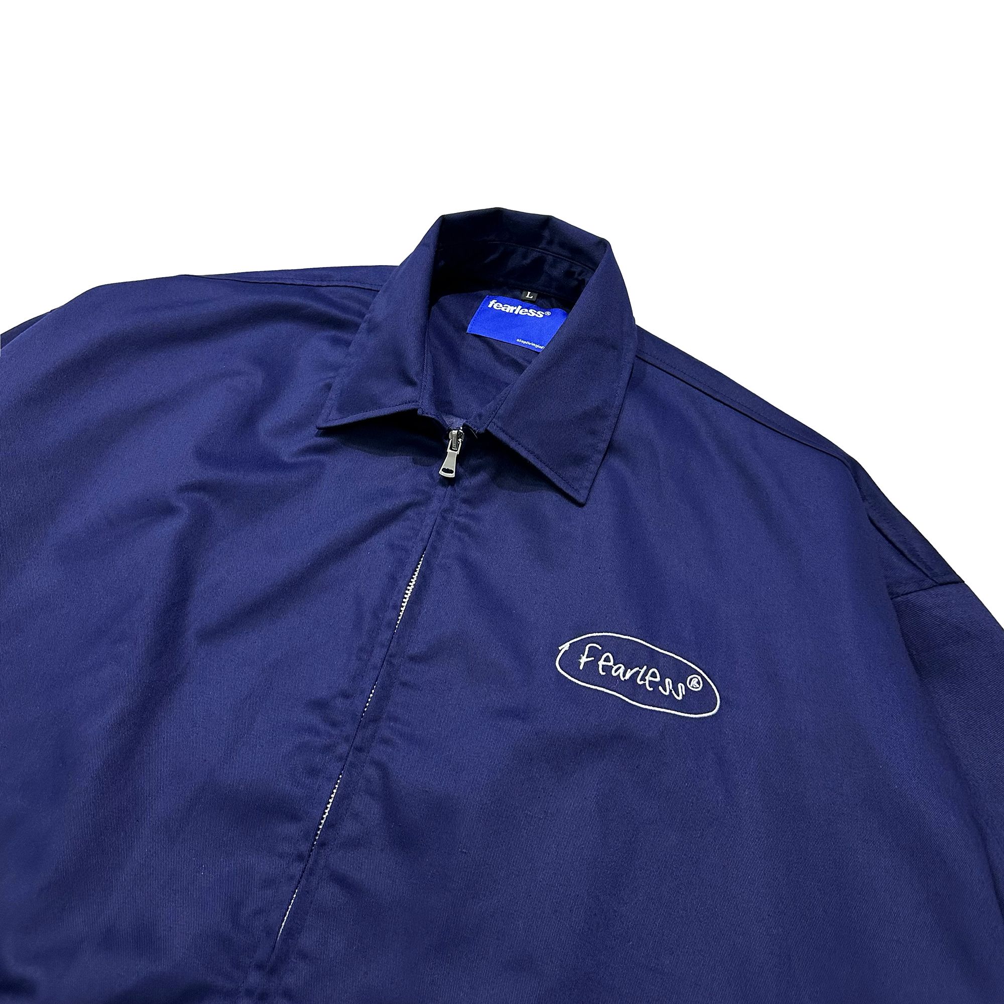 FEARLESS Oval Logo kaki zip jacket
