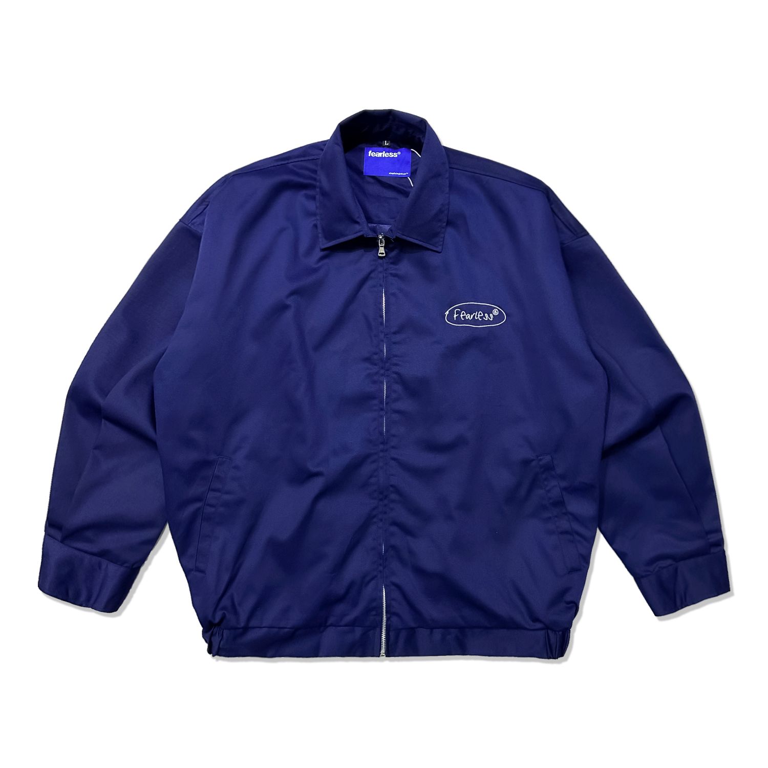 FEARLESS Oval Logo kaki zip jacket