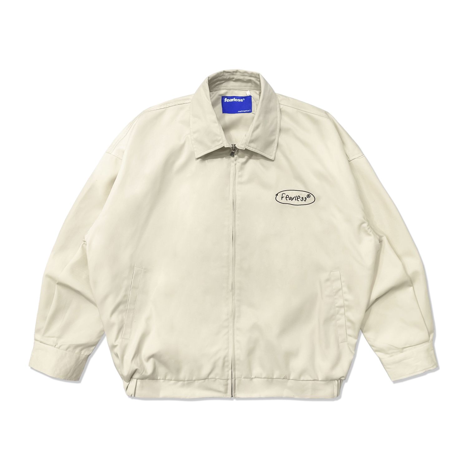 FEARLESS Oval Logo kaki zip jacket