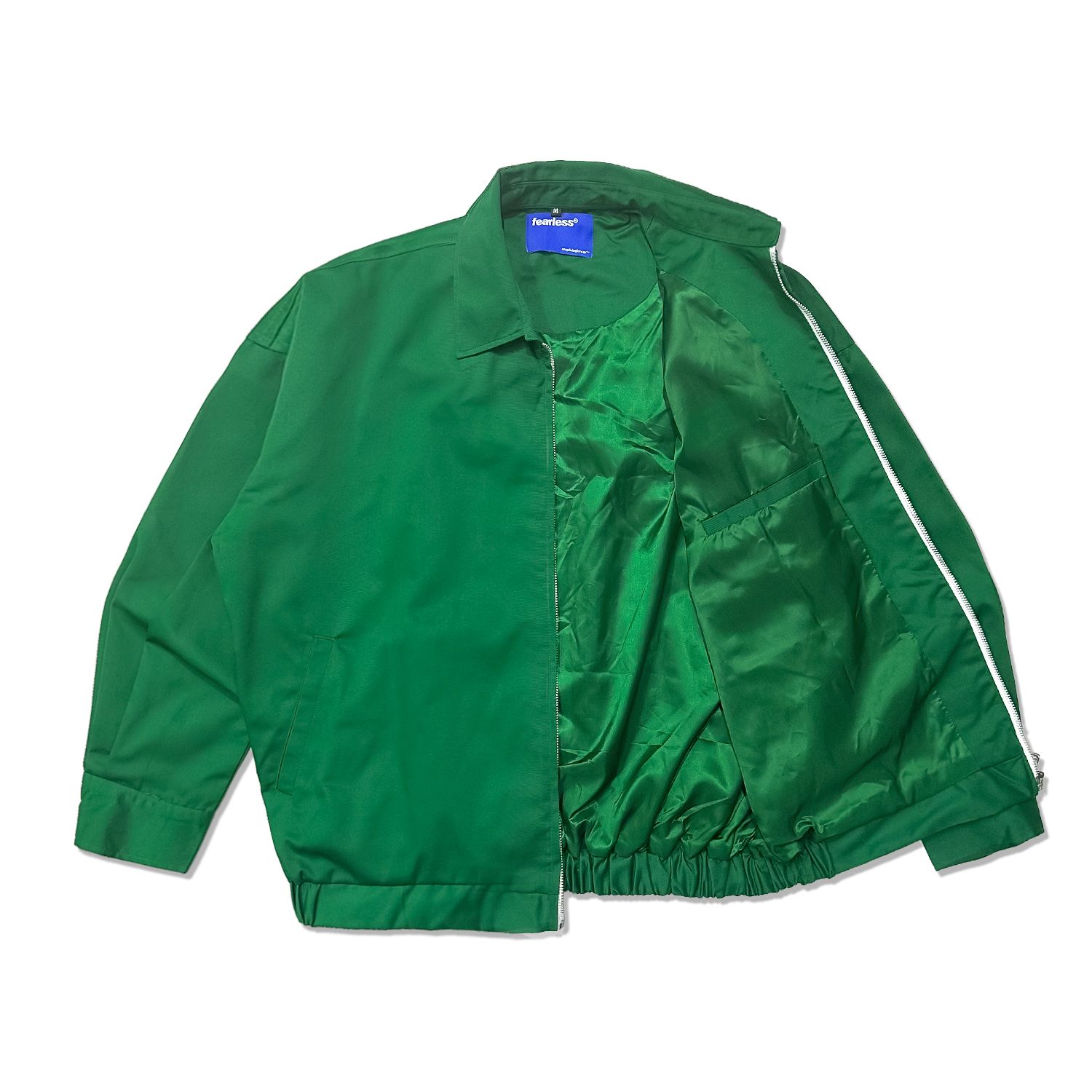 FEARLESS Oval Logo kaki zip jacket