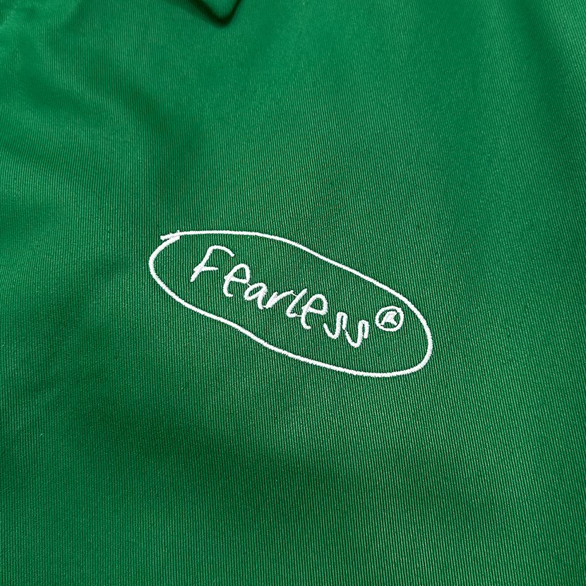 FEARLESS Oval Logo kaki zip jacket
