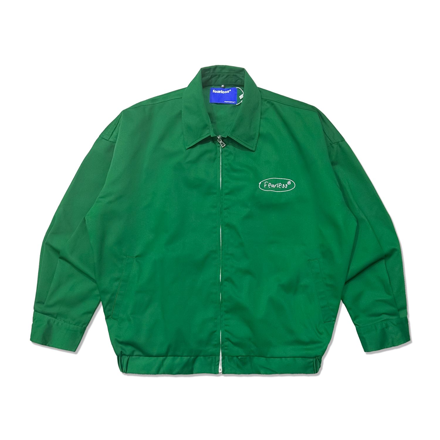 FEARLESS Oval Logo kaki zip jacket