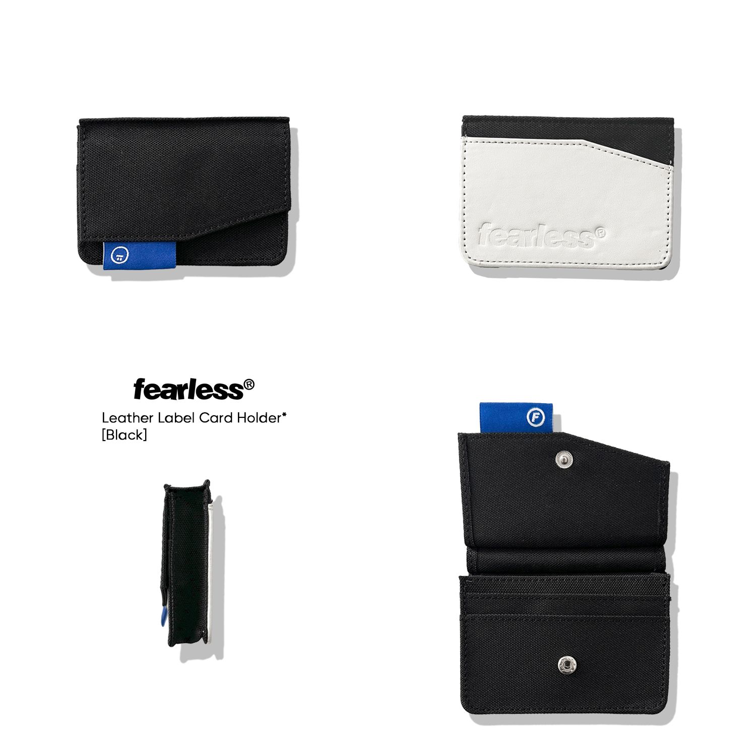 FEARLESS leather label card holder