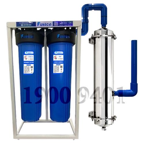 Lọc Nước Đầu Nguồn 2 Cấp Biglue UF-3000L/h Funaco