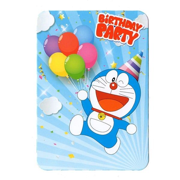 Bộ 10 thiệp mời sinh nhật Doraemon