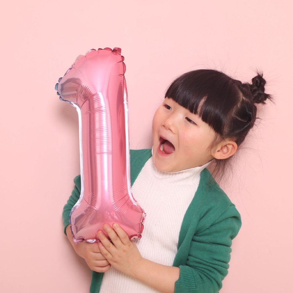 Bong bóng số (0-9) màu cầu vồng 70cm
