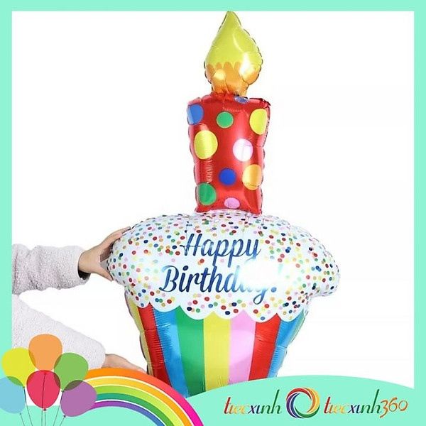 Bong bóng hình bánh cupcake