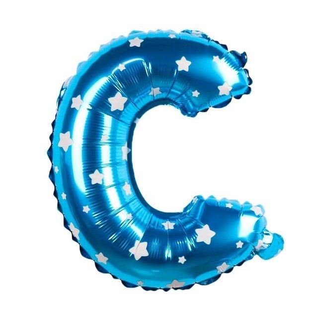 Bong bóng chữ cái 35 cm màu xanh (A-Z foil balloons 16'' Blue)