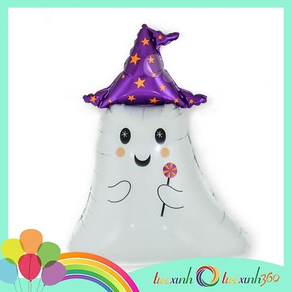 bong bóng ma đội nón trang trí halloween