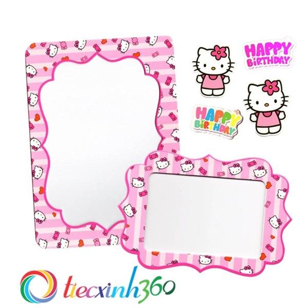Combo 2 khung hình giấy để bàn hình kitty
