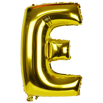  Bong bóng chữ cái 35cm màu vàng (A-Z foil balloons 16'' Gold) 