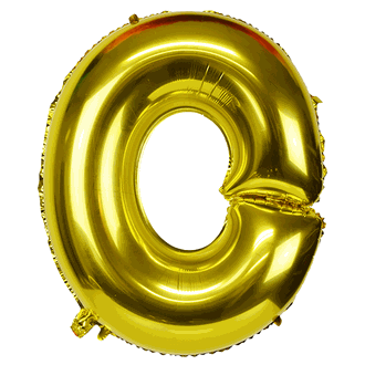  Bong bóng chữ cái 35cm màu vàng (A-Z foil balloons 16'' Gold) 