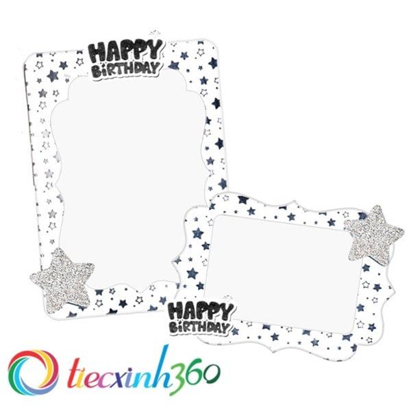 2 khung hình giấy để bàn sao ép kim - Bạc