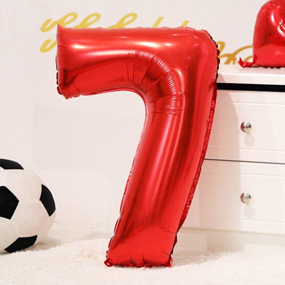 Bong bóng số (0-9) màu đỏ 70cm