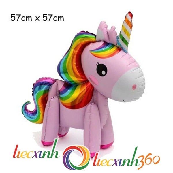 Mô hình bong bóng ngựa Unicorn - Hồng