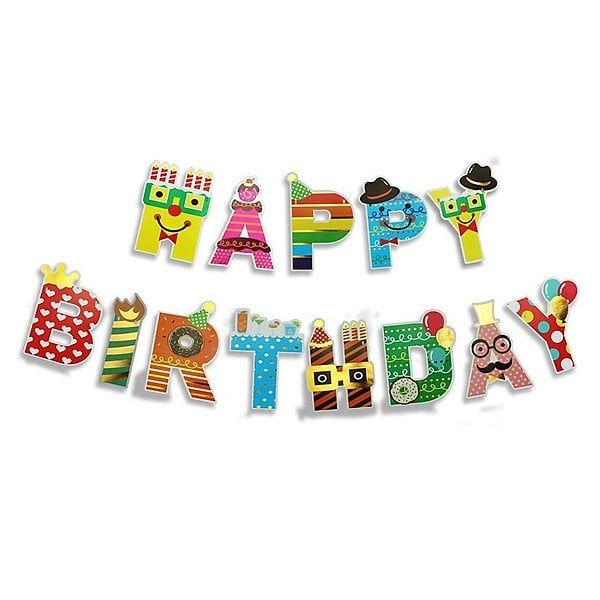 Dây chữ Happy Birthday trang trí sinh nhật - M2