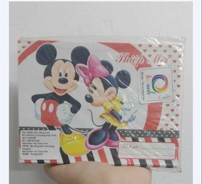  Combo 10 thiệp mời sinh nhật Mickey/Minnie 