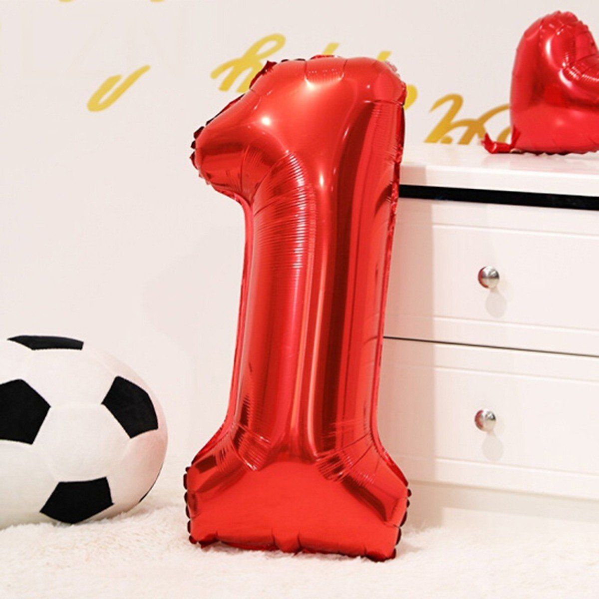 Bong bóng số (0-9) màu đỏ 70cm