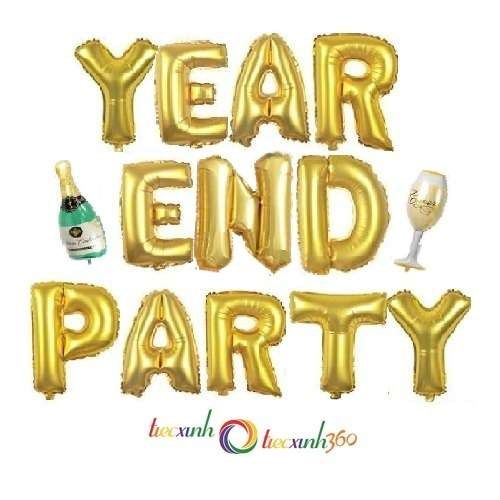  BỘ BONG BÓNG TRANG TRÍ YEAR END PARTY - Gold 
