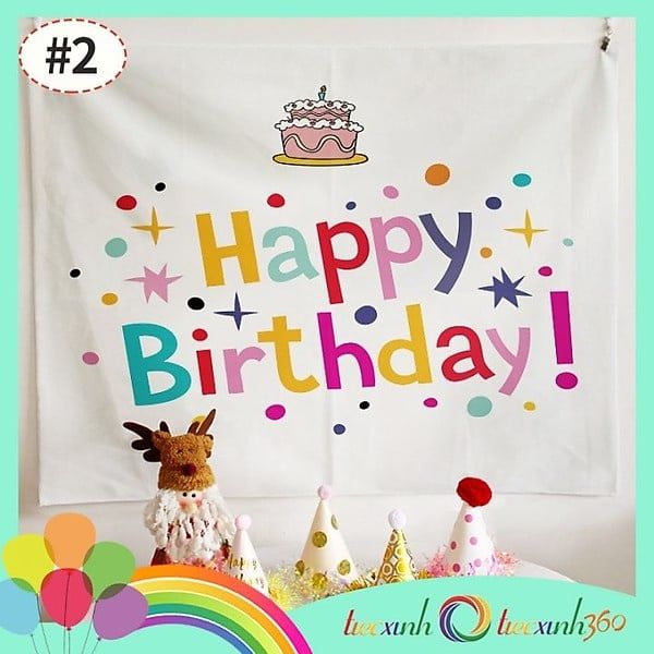 Phông vải sinh nhật trang trí tiệc xinh 50 x 70 cm - M2