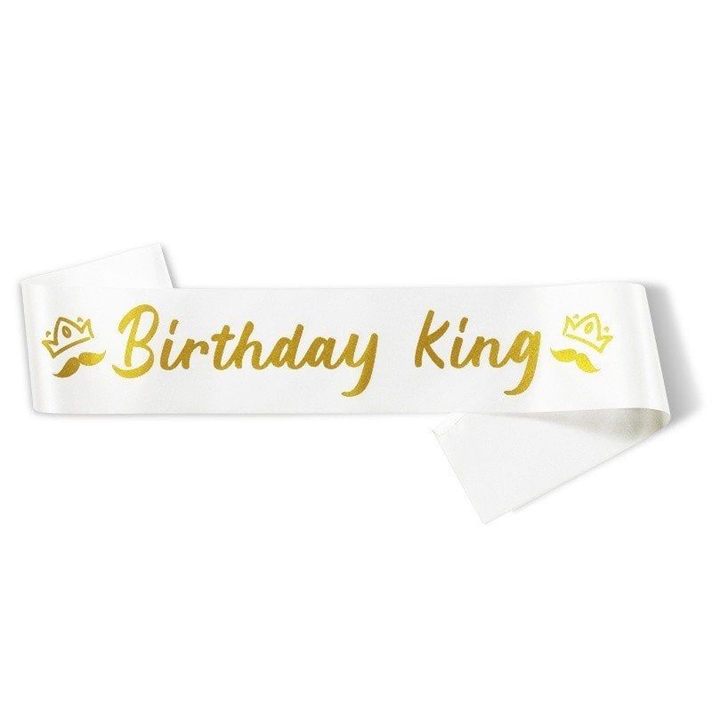  Băng đeo chéo sinh nhật in chữ Birthday King 