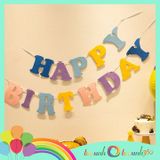  Dây chữ sinh nhật vải nỉ Happy Birthday - NM ngẫu nhiên 