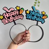  Cài tóc chữ Happy Birthday vải nỉ có đèn 