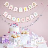  Dây chữ Happy Birthday chủ đề Unicorn trang trí sinh nhật 