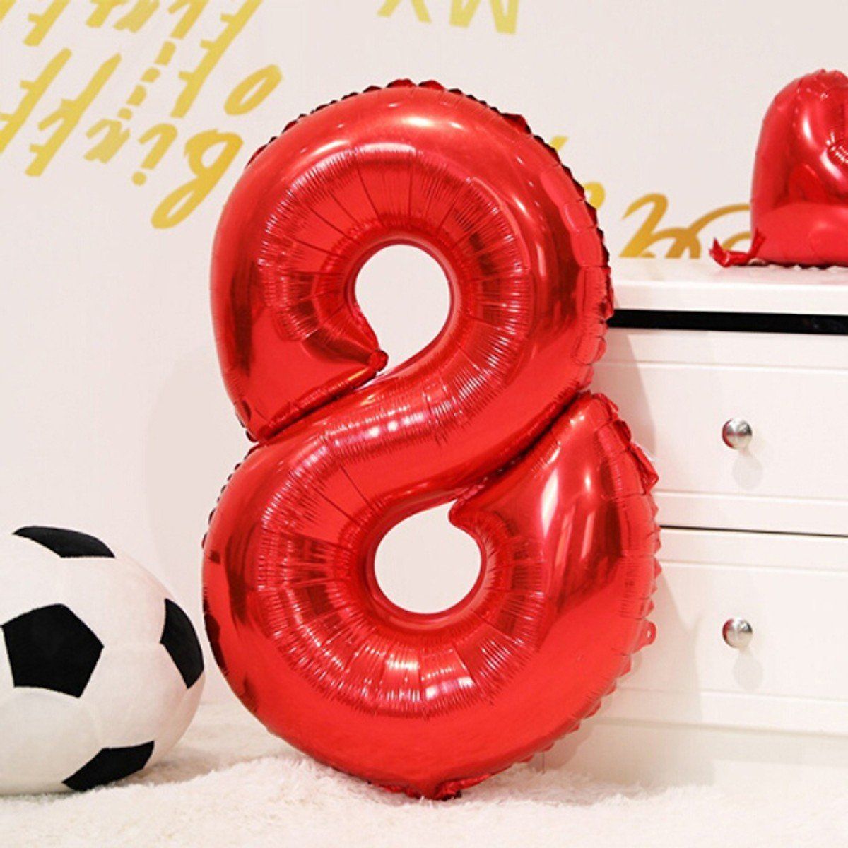 Bong bóng số (0-9) màu đỏ 70cm